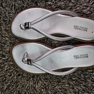 Michael Kors Silver Metallic Sandals